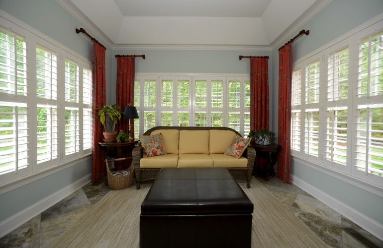 Plantation Shutters In Greensboro Nc Sunburst In Addition To Their Beauty They Are Incredibly Durable And Will Never Or Warp Polywood Shutters Also Heat Moisture Resistant Paired