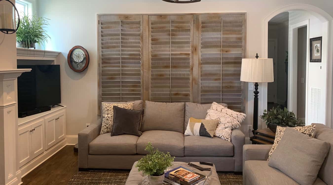 Reclaimed wood shutters in Charlotte