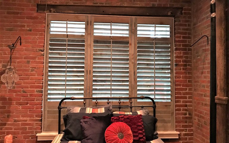 Reclaimed Wood Shutters For Sunburst Charlotte Nc Repurposed Wood Shutters In Charlotte Apartment